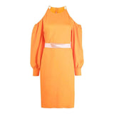 Stella McCartney Robe Casual Orange en Viscose