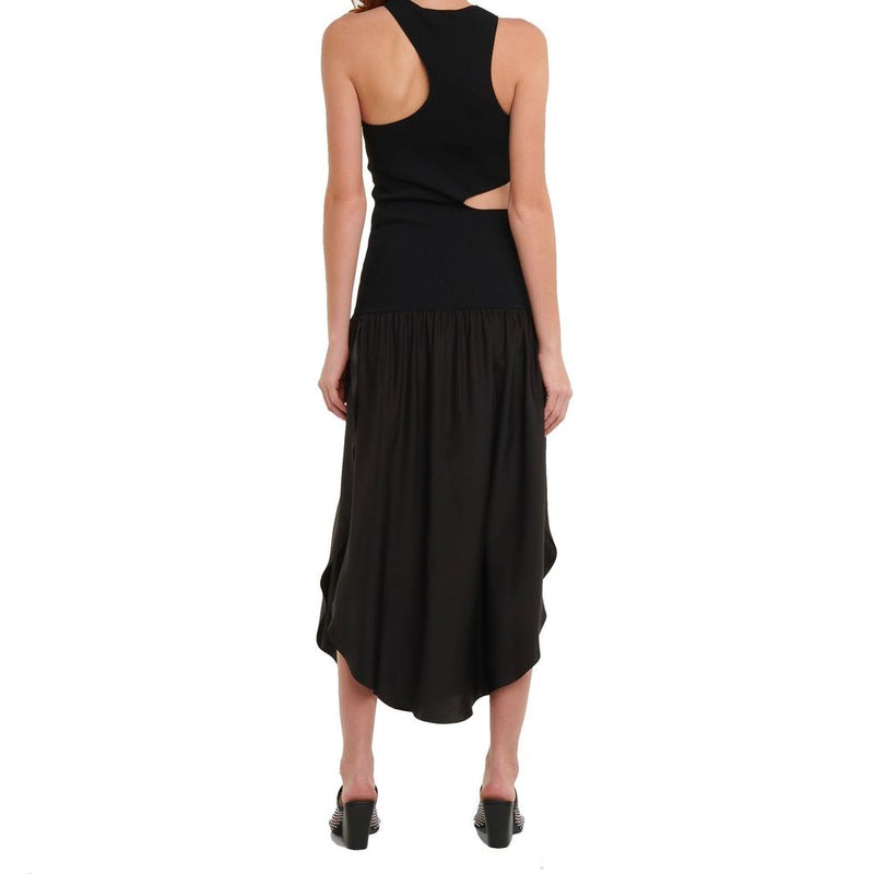 Stella McCartney Black Silk Casual Dress with Cut-Out Details