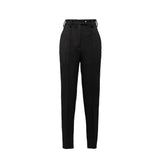 Pantalon Casual Noir en Laine Vierge pour Femme - Prada
