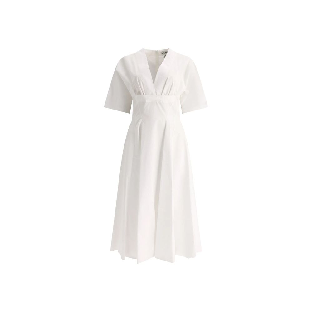 Robe décontractée en coton blanc Alaïa