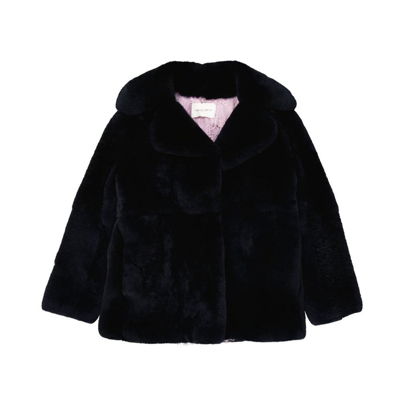 Alberta Ferretti Blue Rabbit Fur Coat - Luxurious Winter Elegance