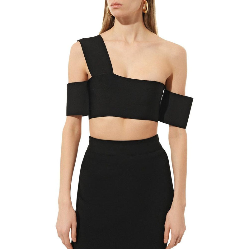 Alexander McQueen Black Elastane Tank Top for Women