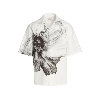 Alexander McQueen Wit Katoenen Overhemd met Korte Mouwen