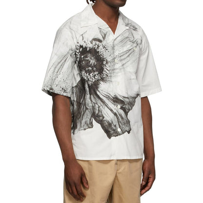 Alexander McQueen Wit Katoenen Overhemd met Korte Mouwen