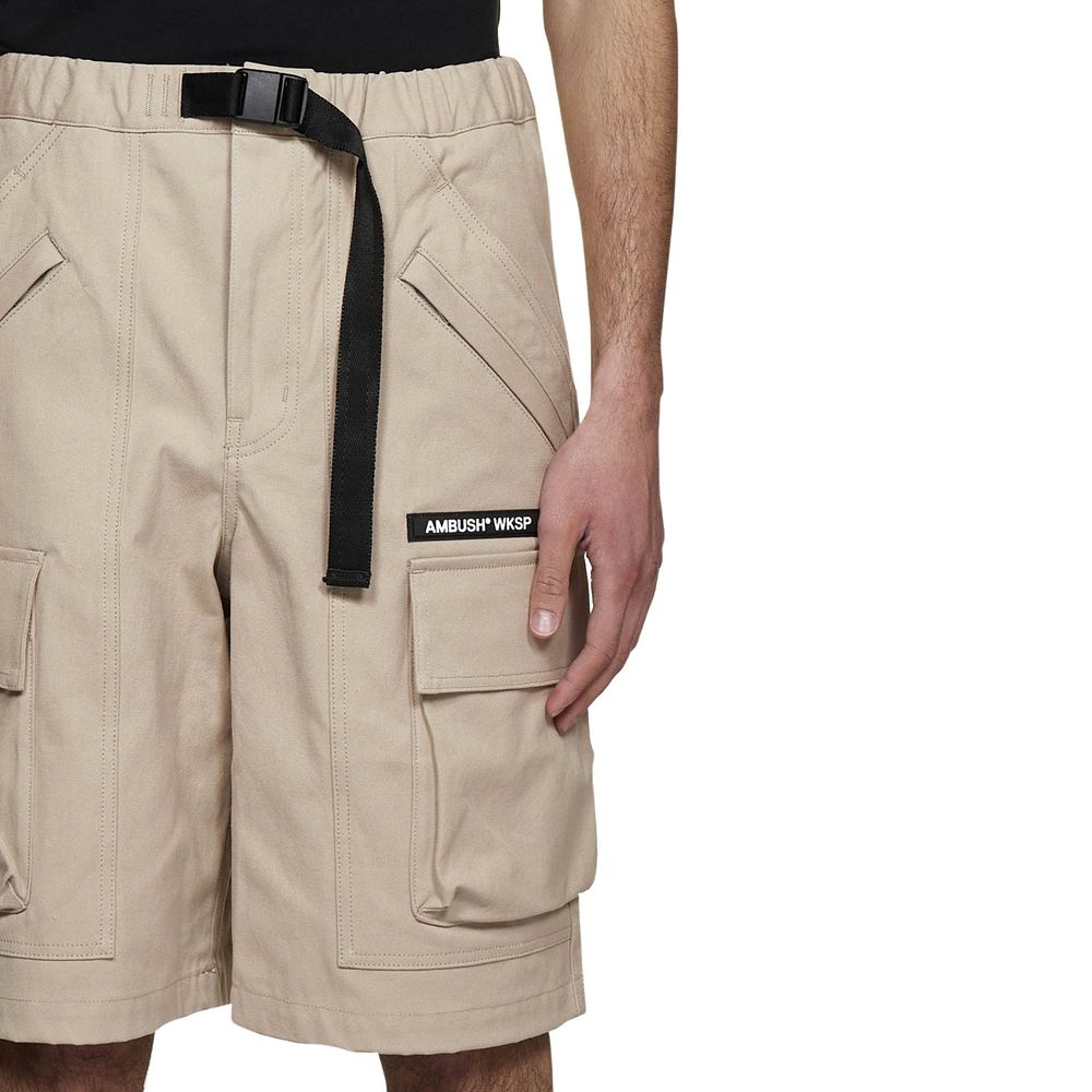 Ambush Beige Cotton Bermuda Shorts - Élégance et Confort