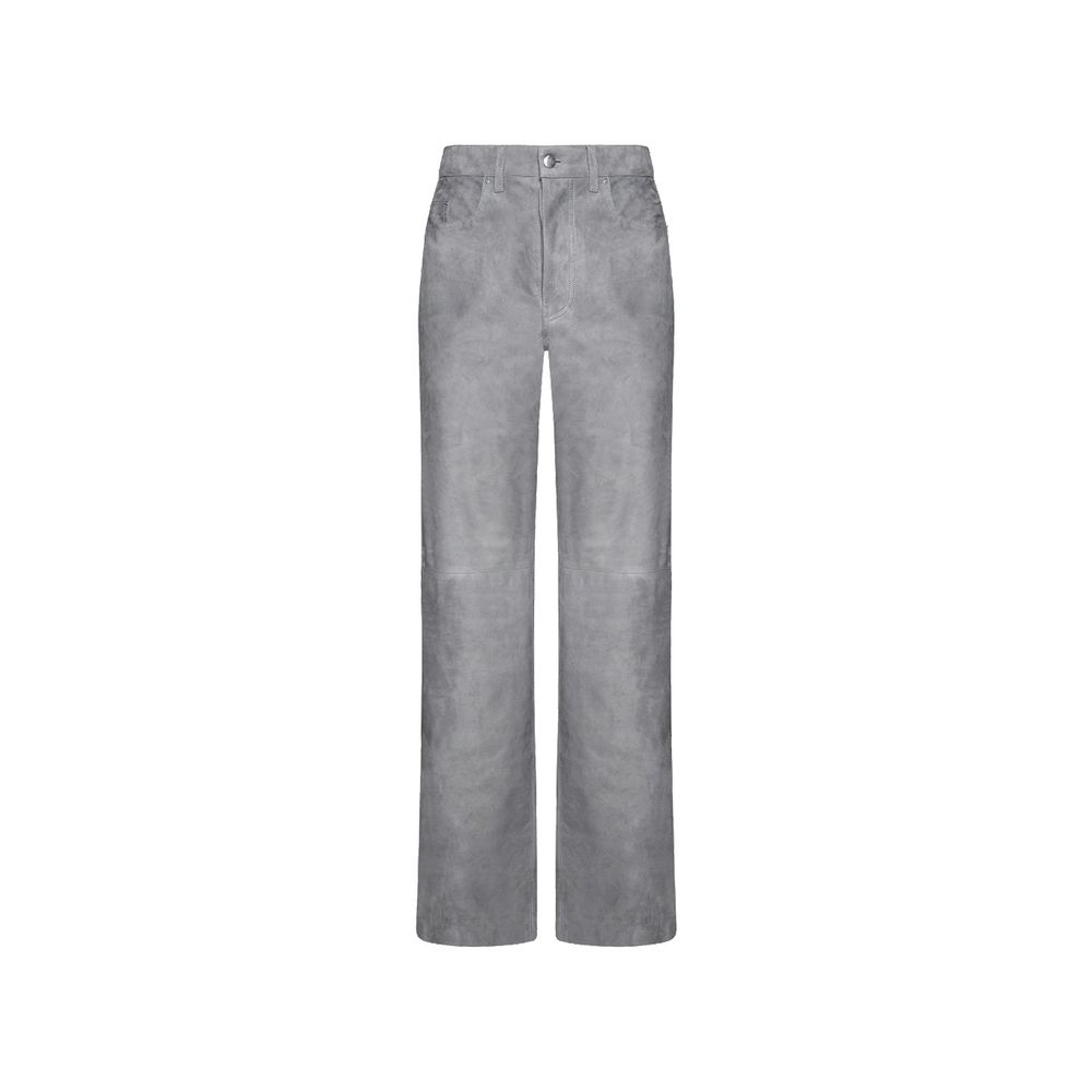 Amiri Gray Leather Pants for Men