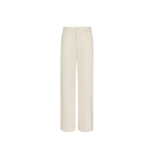 Pantalon chino Dior en cachemire blanc