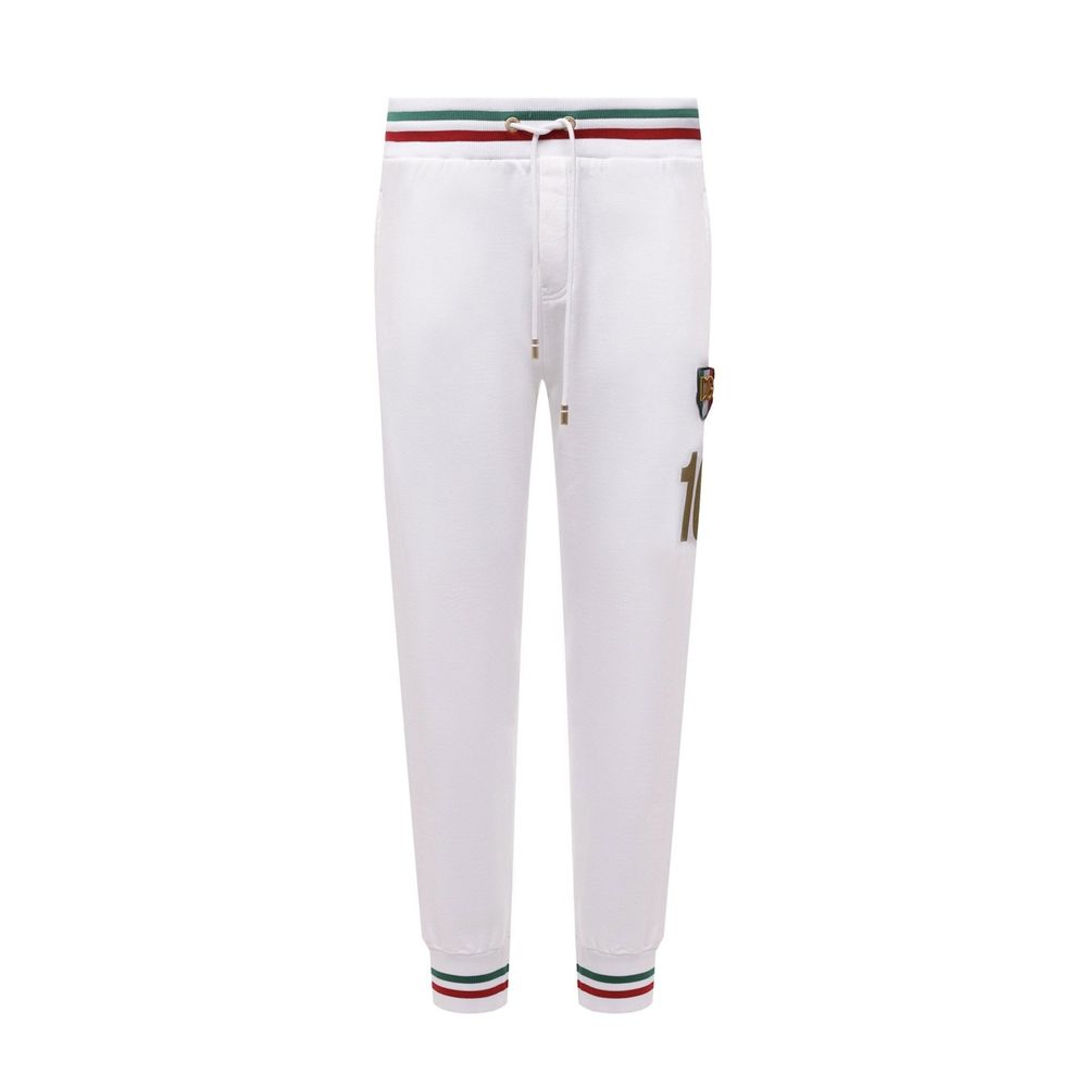 Pantalon de jogging en coton blanc Dolce &amp; Gabbana (pantalon de sport)