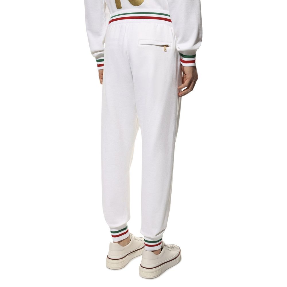 Pantalon de jogging en coton blanc Dolce &amp; Gabbana (pantalon de sport)