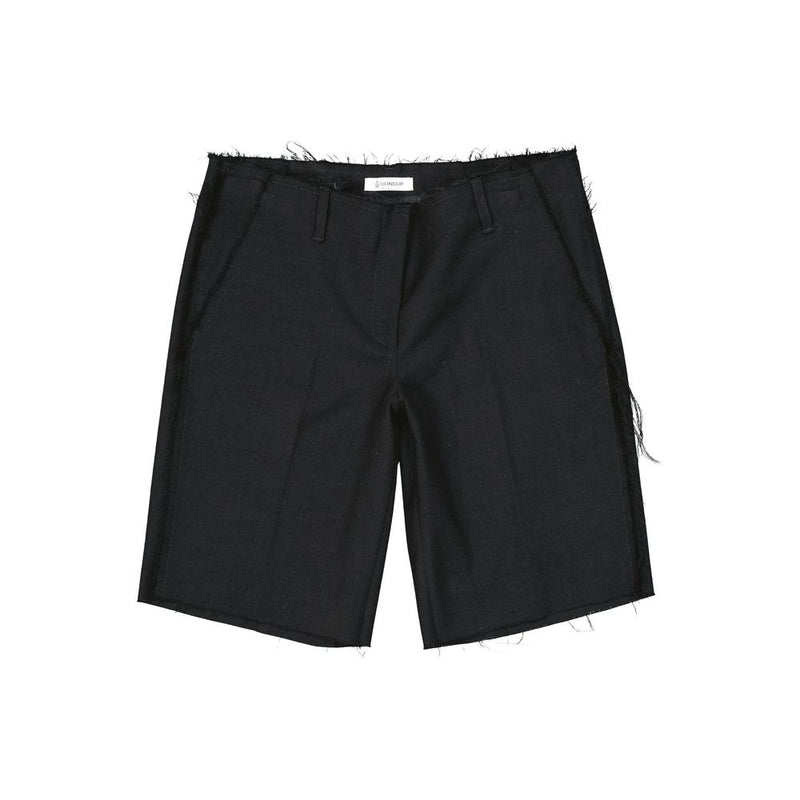 Dondup Black Virgin Wool Bermuda Shorts for Women
