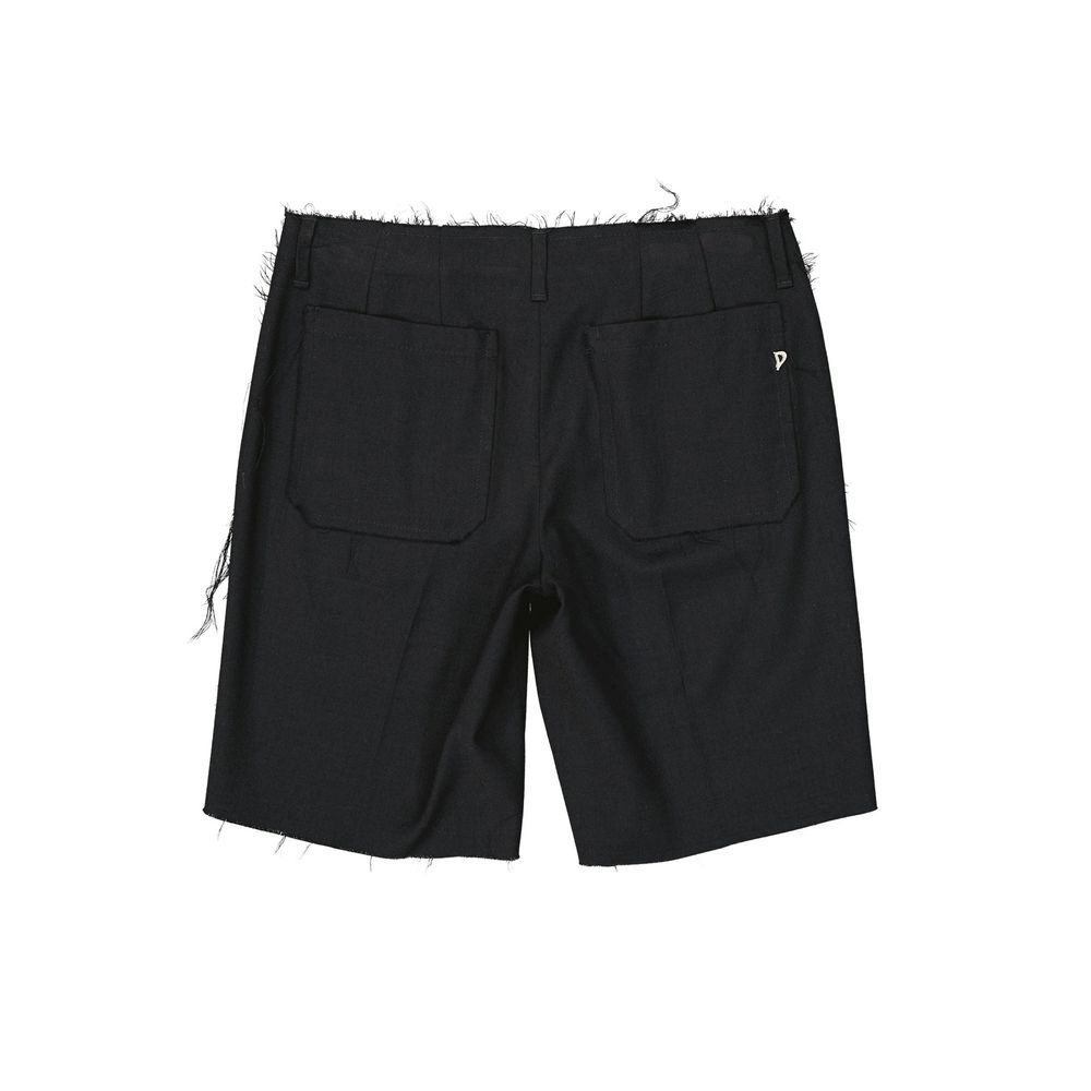 Dondup Bermuda Shorts en Laine Vierge Noire pour Femmes