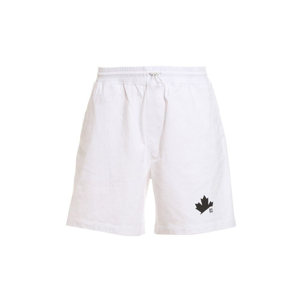 Shorts en coton blanc Dsquared² pour hommes