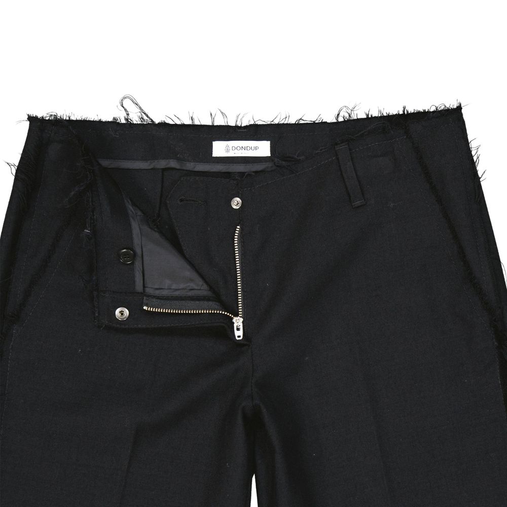Dondup Bermuda Shorts en Laine Vierge Noire pour Femmes