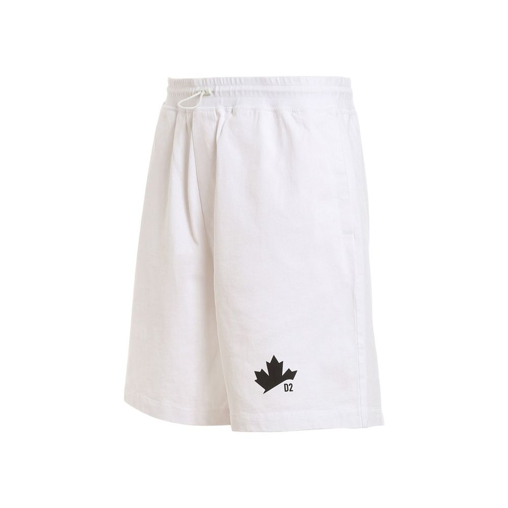 Shorts en coton blanc Dsquared² pour hommes
