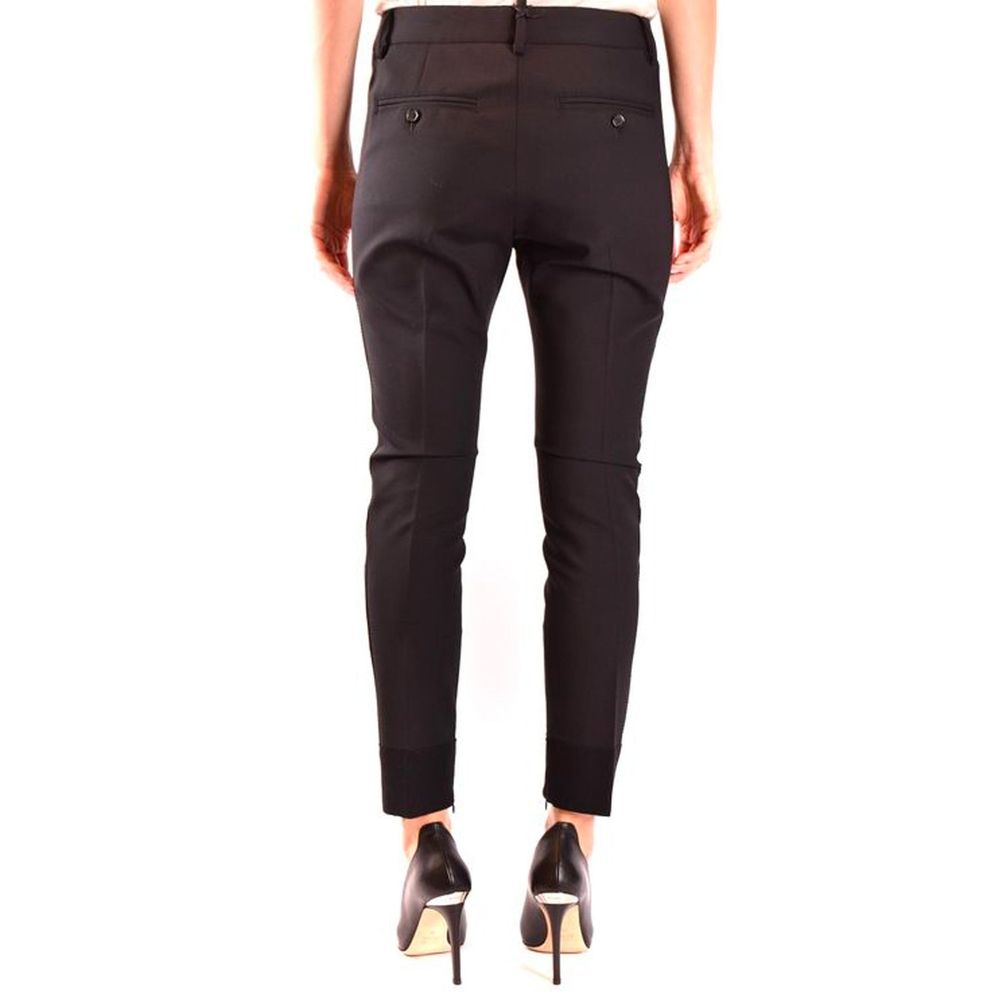Pantalon de Costume en Laine Noir Dsquared² pour Femme