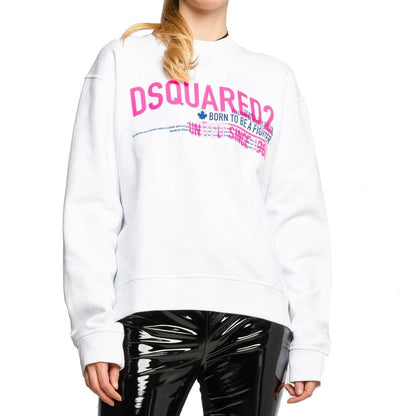 Sweat-shirt blanc en coton Dsquared²