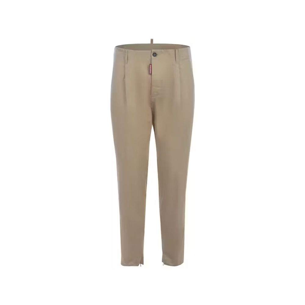 Pantalon chino beige en coton Dsquared²