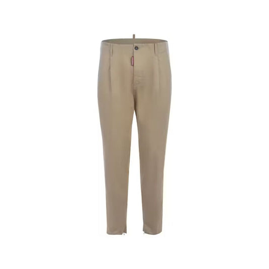 Pantalon chino beige en coton Dsquared²