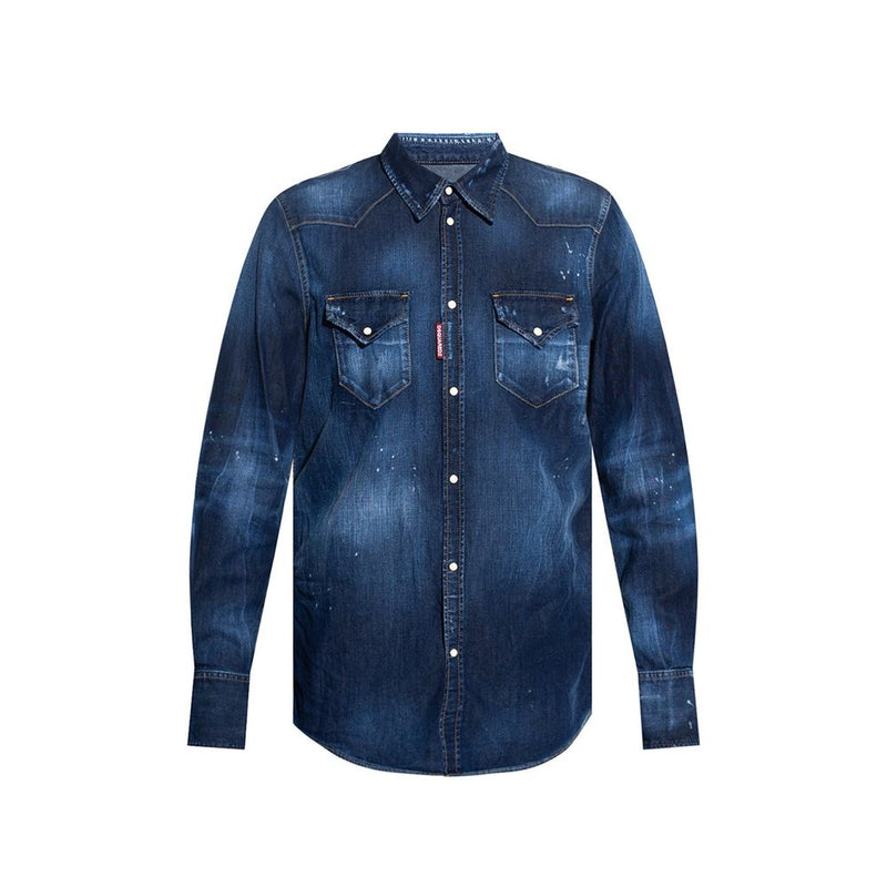 Dsquared² Blue Denim Shirt for Men