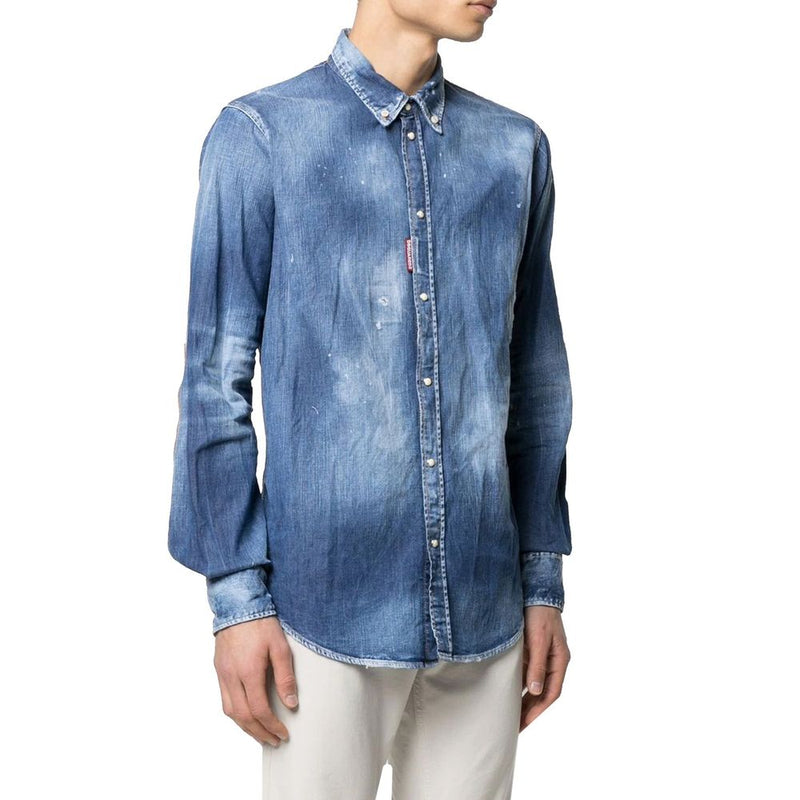 Dsquared² Blauw Denim Overhemd