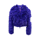 Dsquared² Blue Feather Bomber Jacket - Chic & Warm Outerwear