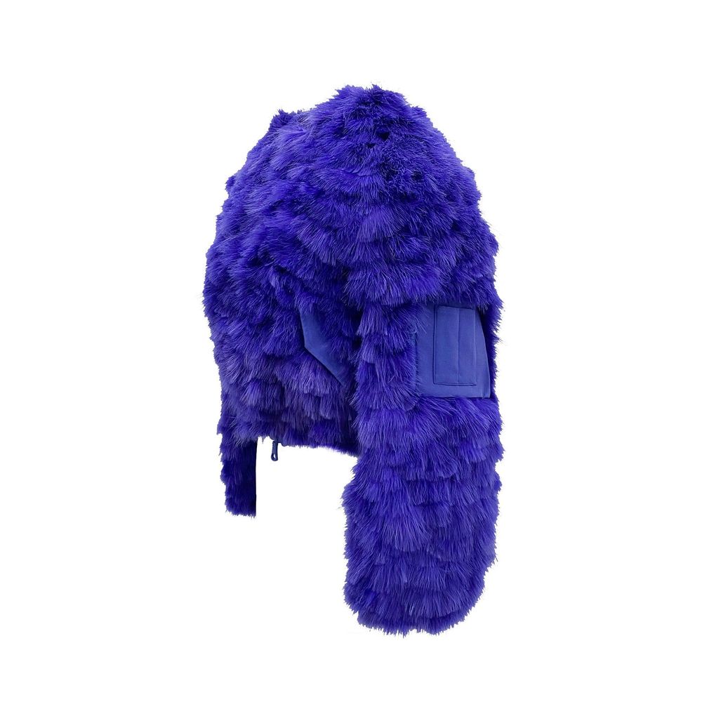 Dsquared² Blue Feather Bomber Jacket - Chic & Warm Outerwear