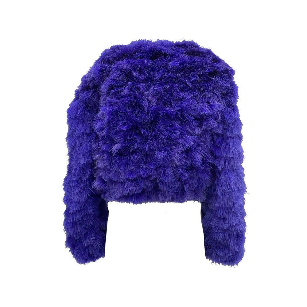 Dsquared² Blue Feather Bomber Jacket - Chic & Warm Outerwear