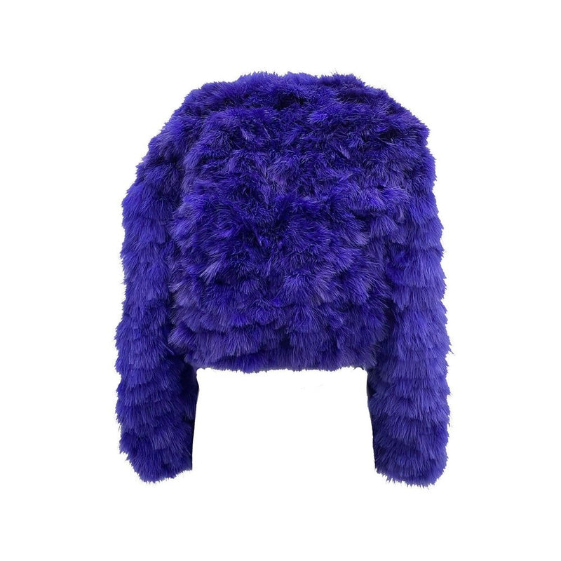 Dsquared² Blue Feather Bomber Jacket - Stylish & Warm Outerwear