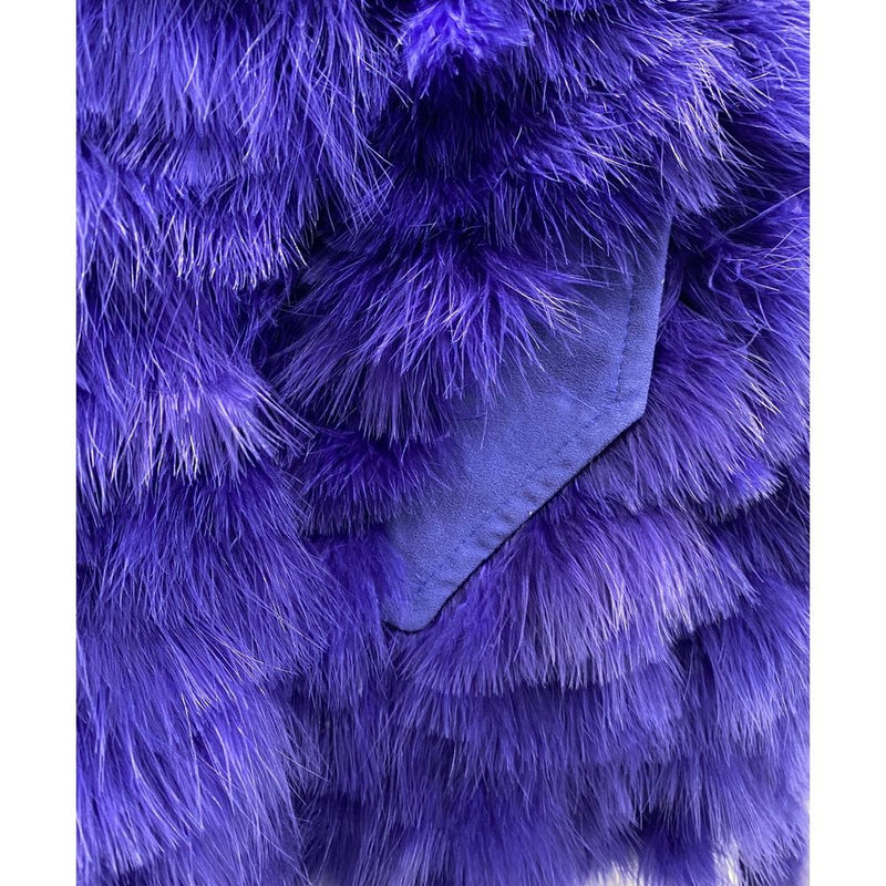 Dsquared² Blue Feather Bomber Jacket - Stylish & Warm Outerwear