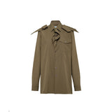 Chemise Bicolore en Coton Prada pour Femmes