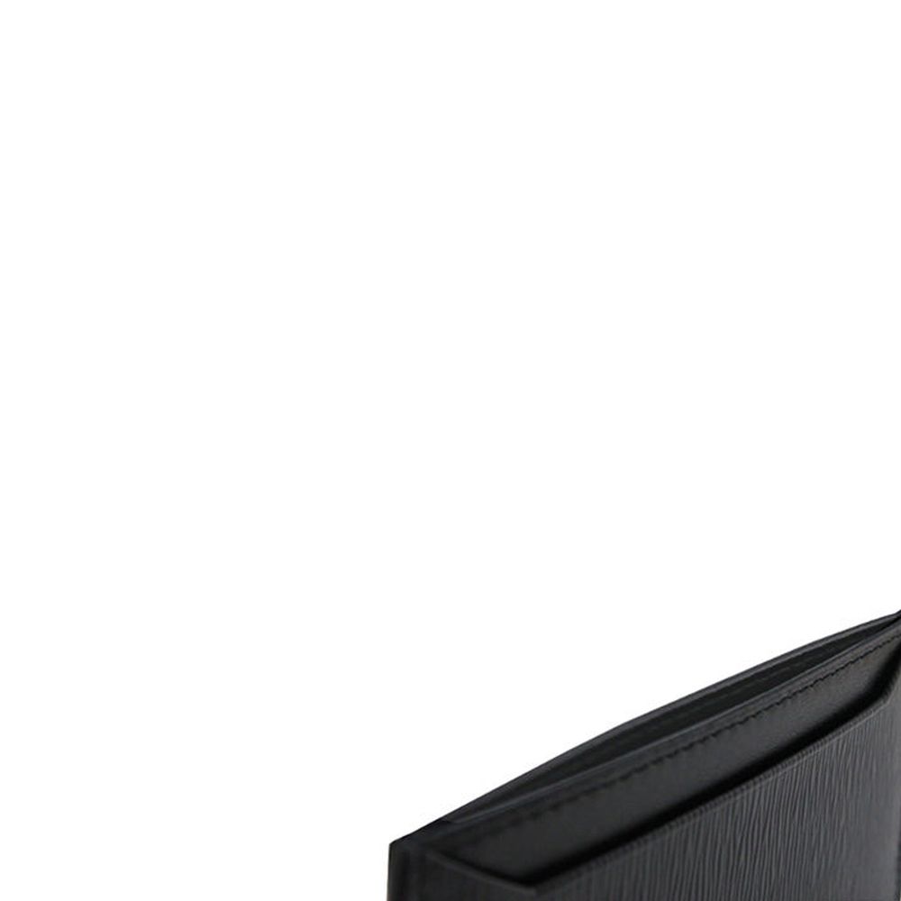 Porte-cartes Prada en cuir de veau noir