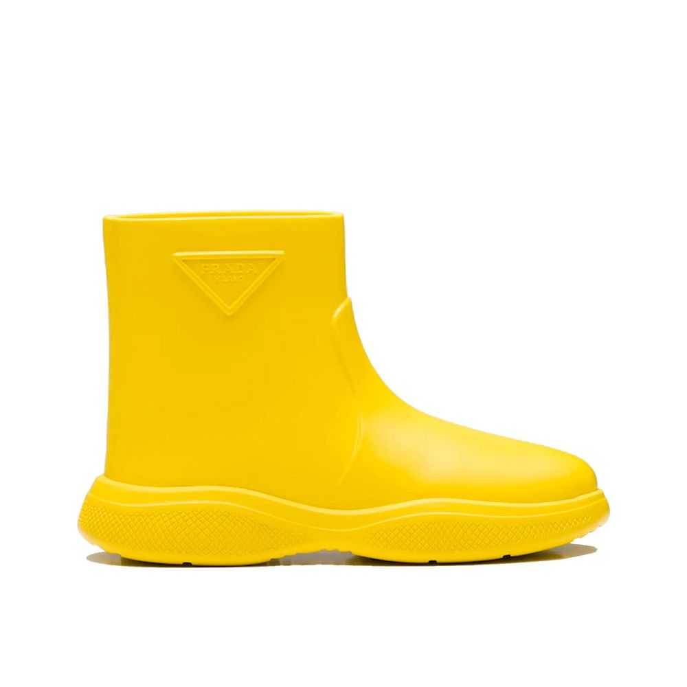 Bottes de Pluie Bicolores en Caoutchouc Prada pour Femmes