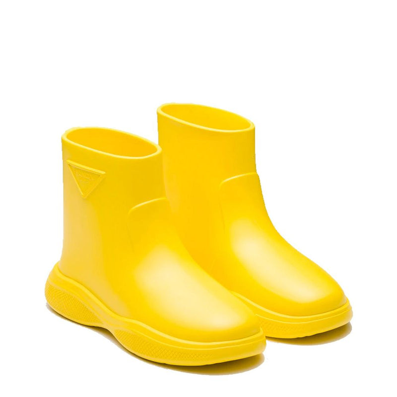 Bottes de Pluie Bicolores en Caoutchouc Prada pour Femmes