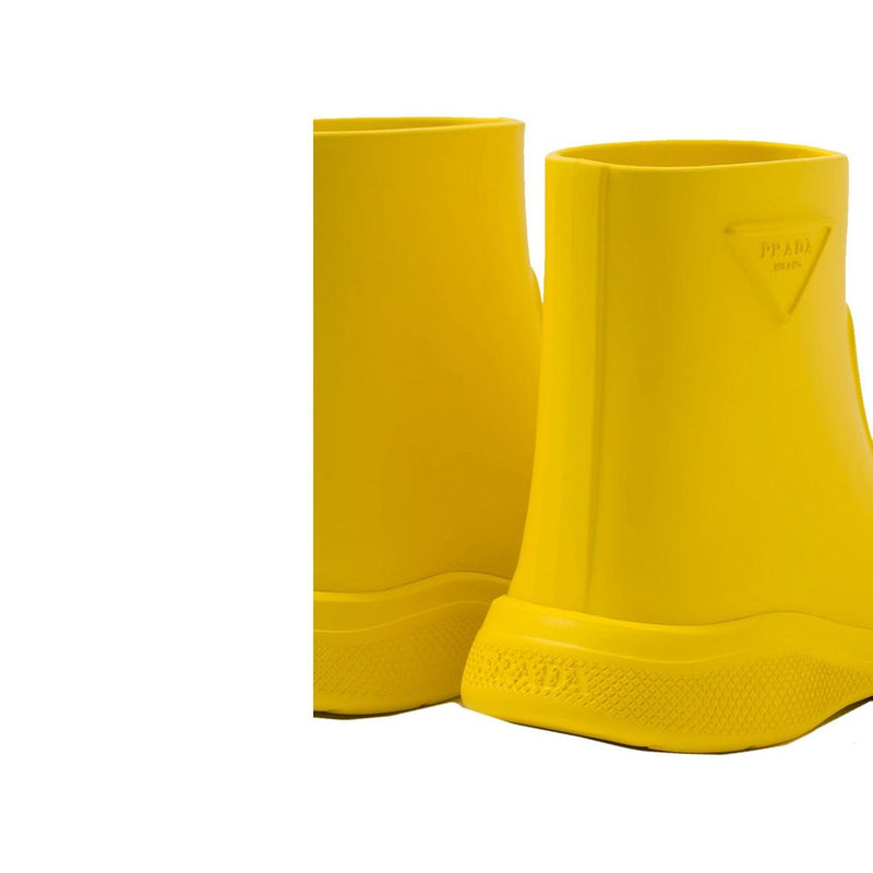 Bottes de Pluie Bicolores en Caoutchouc Prada pour Femmes