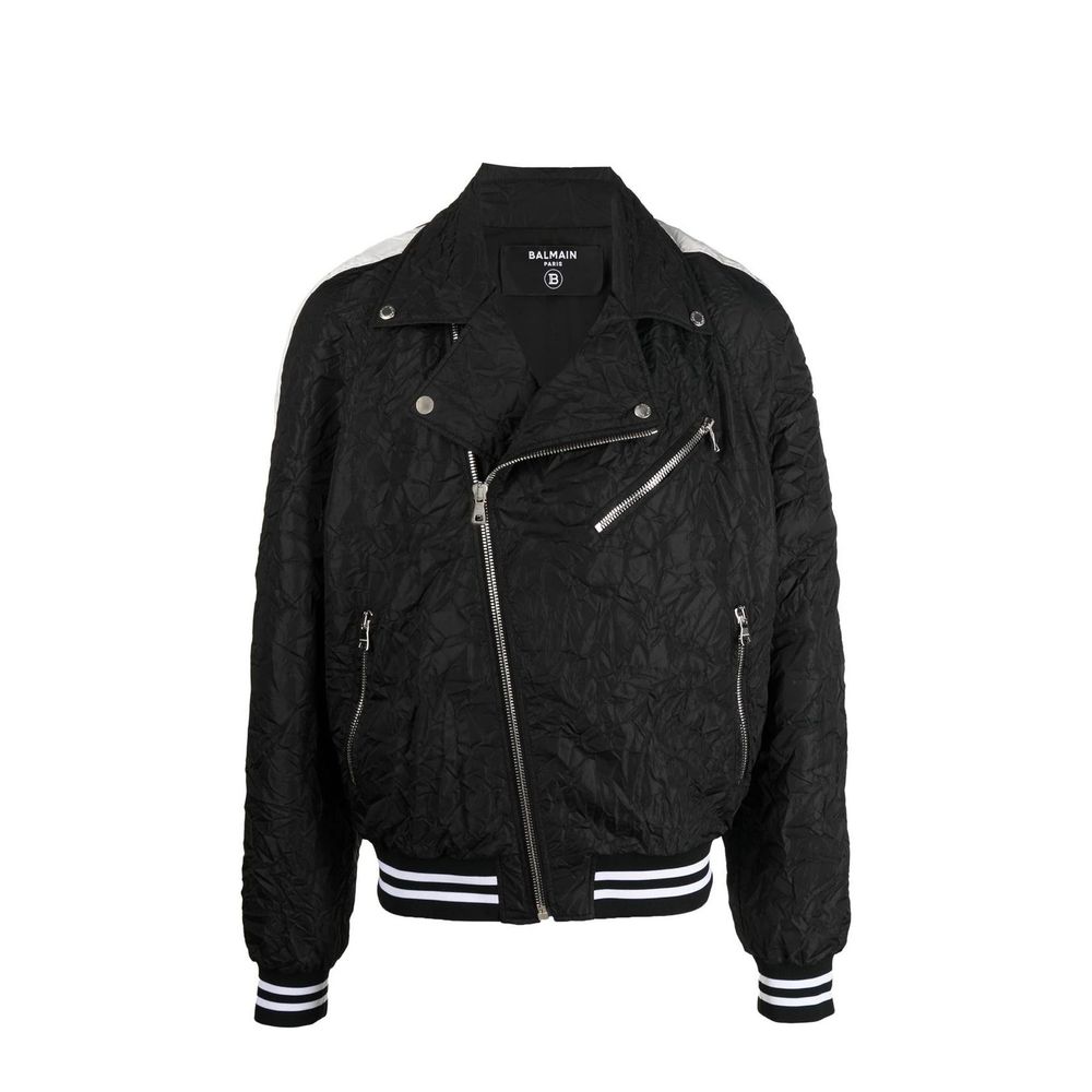 Balmain Zwarte Polyester Bomber