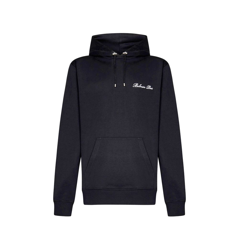 Sweat-shirt Balmain en coton noir