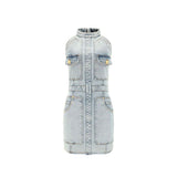 Robe Casual en Coton Bleue Balmain