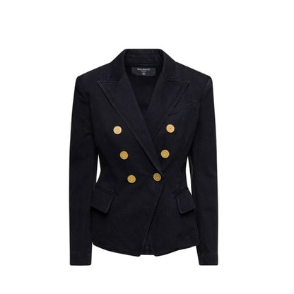 Blazer Balmain en coton noir