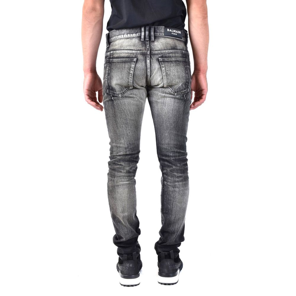 Jean skinny en coton noir Balmain