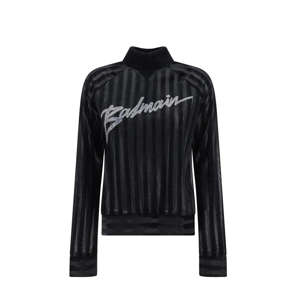 Sweat-shirt Balmain noir en élasthanne