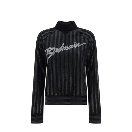 Sweat-shirt Balmain noir en élasthanne