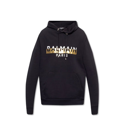 Sweat-shirt Balmain en coton noir
