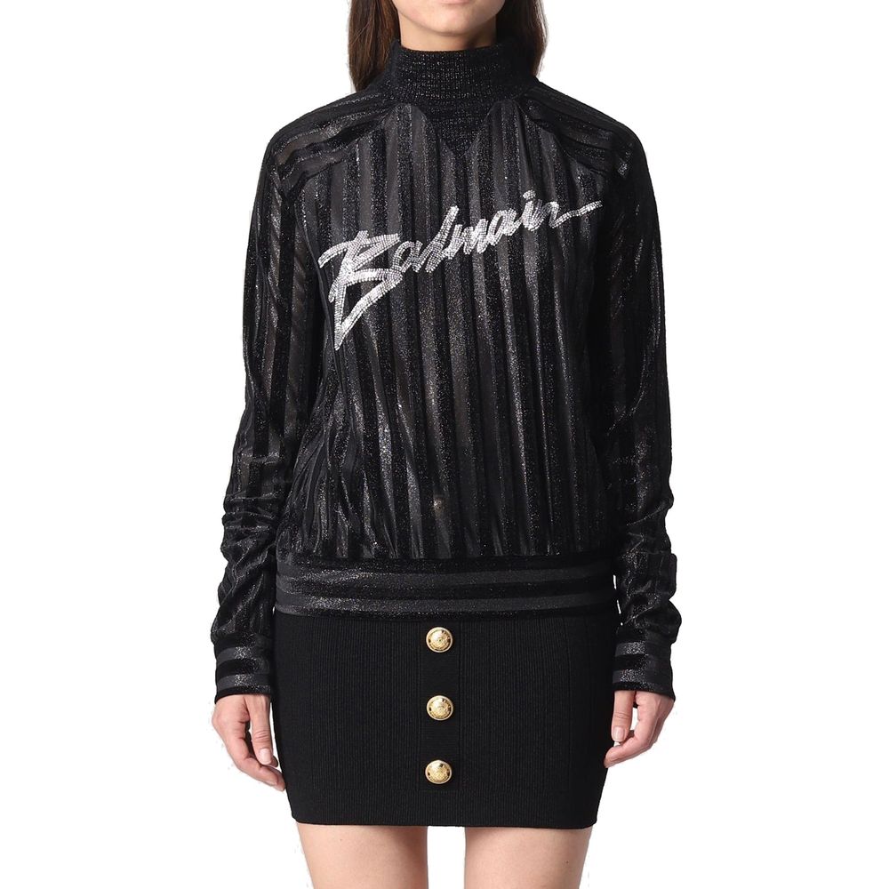 Sweat-shirt Balmain noir en élasthanne