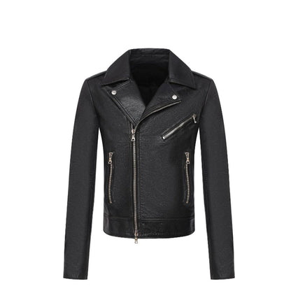 Veste de motard en cuir noir Balmain