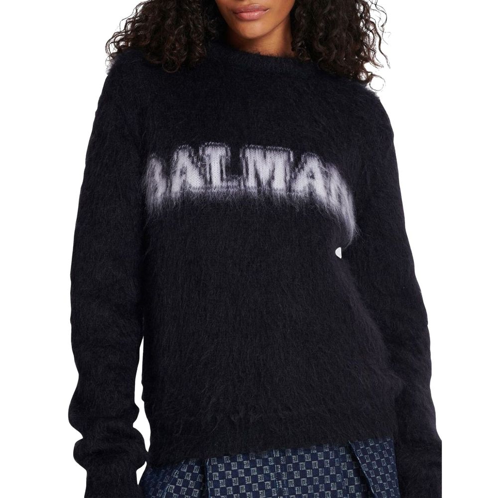 Balmain Black Mohair Sweatshirt for Women