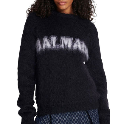 Sweat-shirt Balmain en mohair noir