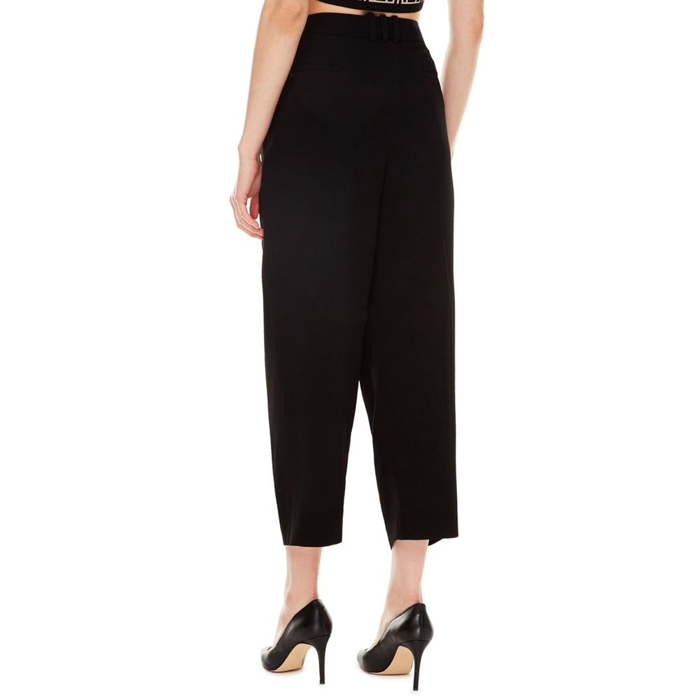 Balmain Black Viscose Casual Pants - Luxurious Comfort