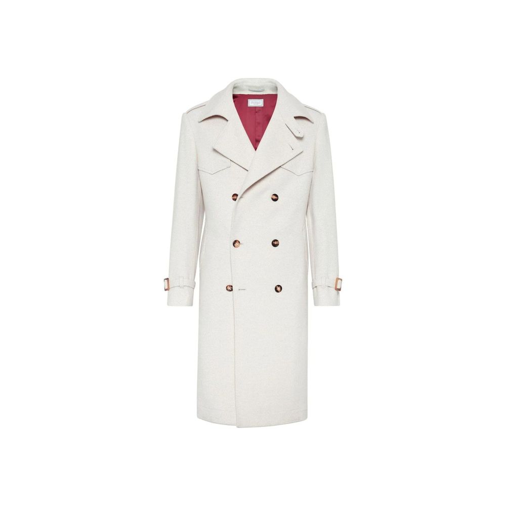 Brunello Cucinelli Manteau Beige en Cachemire