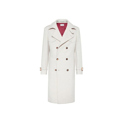 Brunello Cucinelli beige kasjmier jas