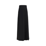 Jupe Longue en Soie Noire Valentino